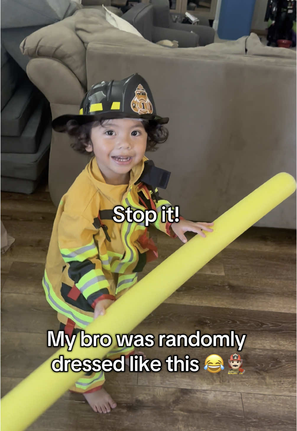 Bro started stressing 😂🚒🧯#foryou #fyp #baby #brother 
