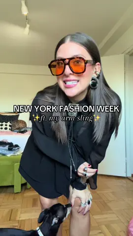 New York Fashion Week looks a little different this year with an arm sling 🦾 but I might be more shocked with my neutral outfit lol #nyfw #nyfw2025 #newyorkfashionweek #nycoutfit #fallfashion 