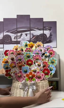 Nhìn mặt tưởng ít nhưng đây là thành phẩm của 1 túi 60 cây kẹo siêu xinh 🍀#giohoakeomut 