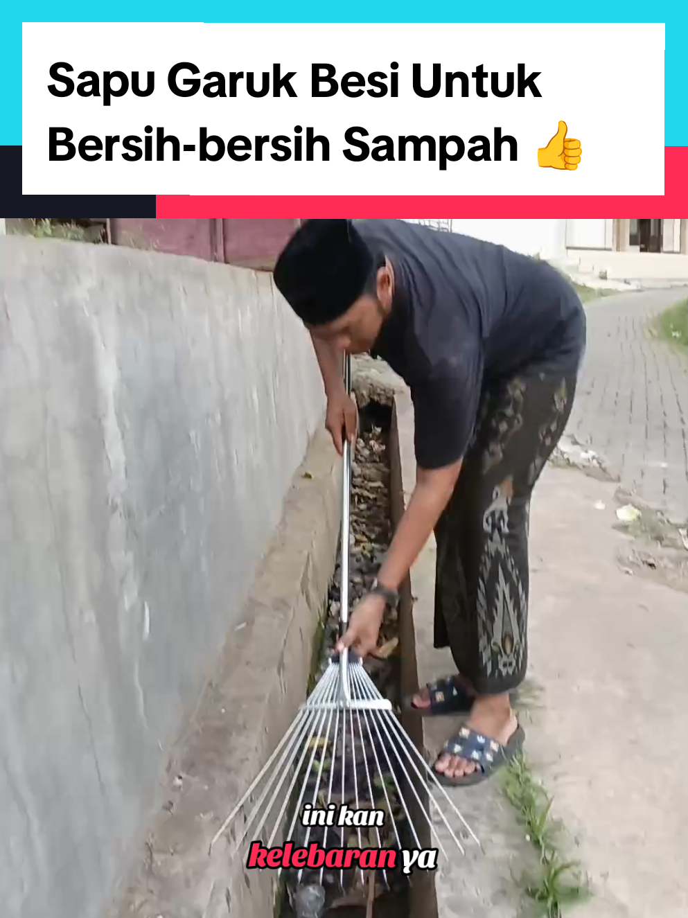 Sapu Garuk Besi bisa untuk membersihkan taman dan selokan. #sapu #sapubesi #sapugarukbesi #sapugaruk #garuksampah 