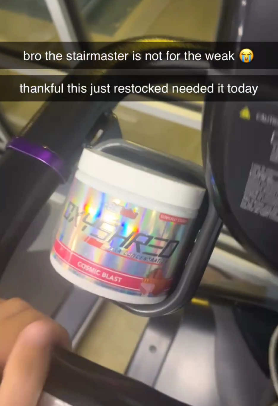 Forgot how brutal those stairclimbers are 😭 #ehplab #oxyshred #preworkout #GymTok #stairmasterworkout 
