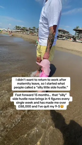 I didn’t want to miss out on my baby’s milestones just to go back to a 9-5 after maternity leave. So, I started what everyone called a “silly little side hustle.” 👉 15 months later, that ‘silly’ side hustle has made me £88,000 and pays me £1000+ every single week. If I can do this around nap times with no experience, so can you. ✨ Comment INFO and I’ll share how I did it. #workfromhomemum #digitalproducts #sidehustlemums #maternityleave