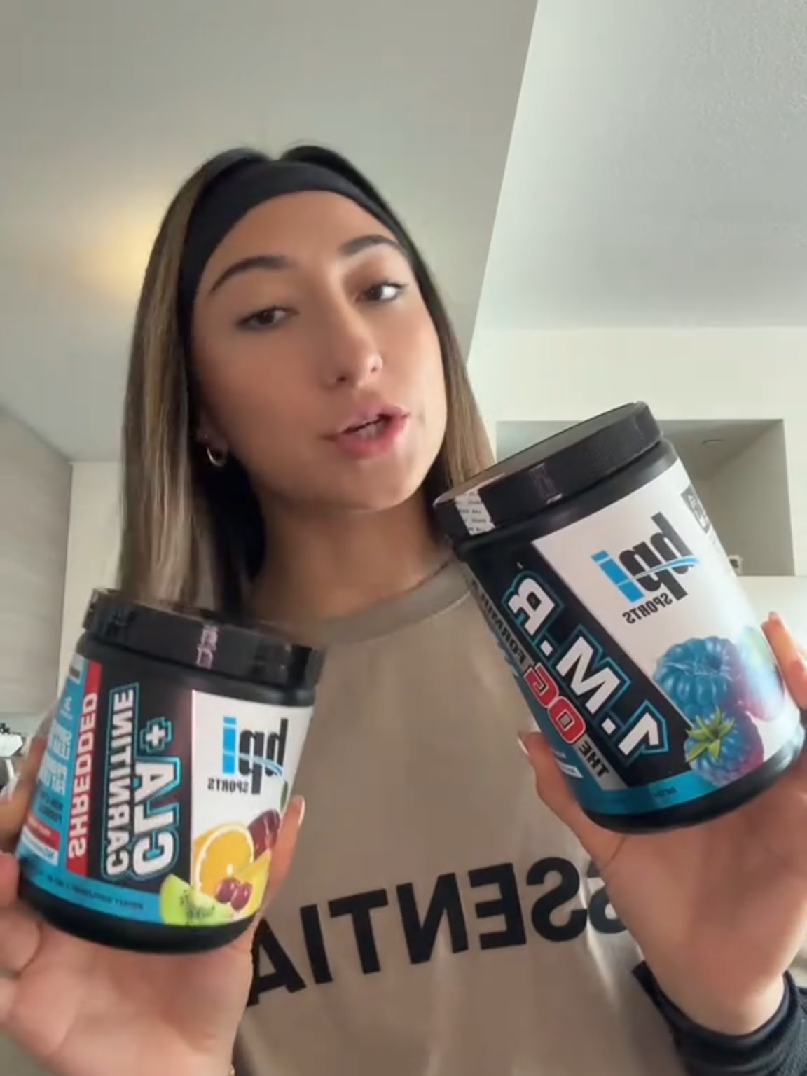 Lorena’s pre-workout stack. ⚡ 1.M.R for energy + focus 🔥 CLA + Carnitine to support fat metabolism 🥤 BCAAs for hydration + recovery #1MR #CLACarnitine #BCAAs #preworkoutstack #supplements #fitnessstack #gymtok #fitnessmotivation #fitnesstips #gymgrind #femalefitness #BPISports #TeamBPI