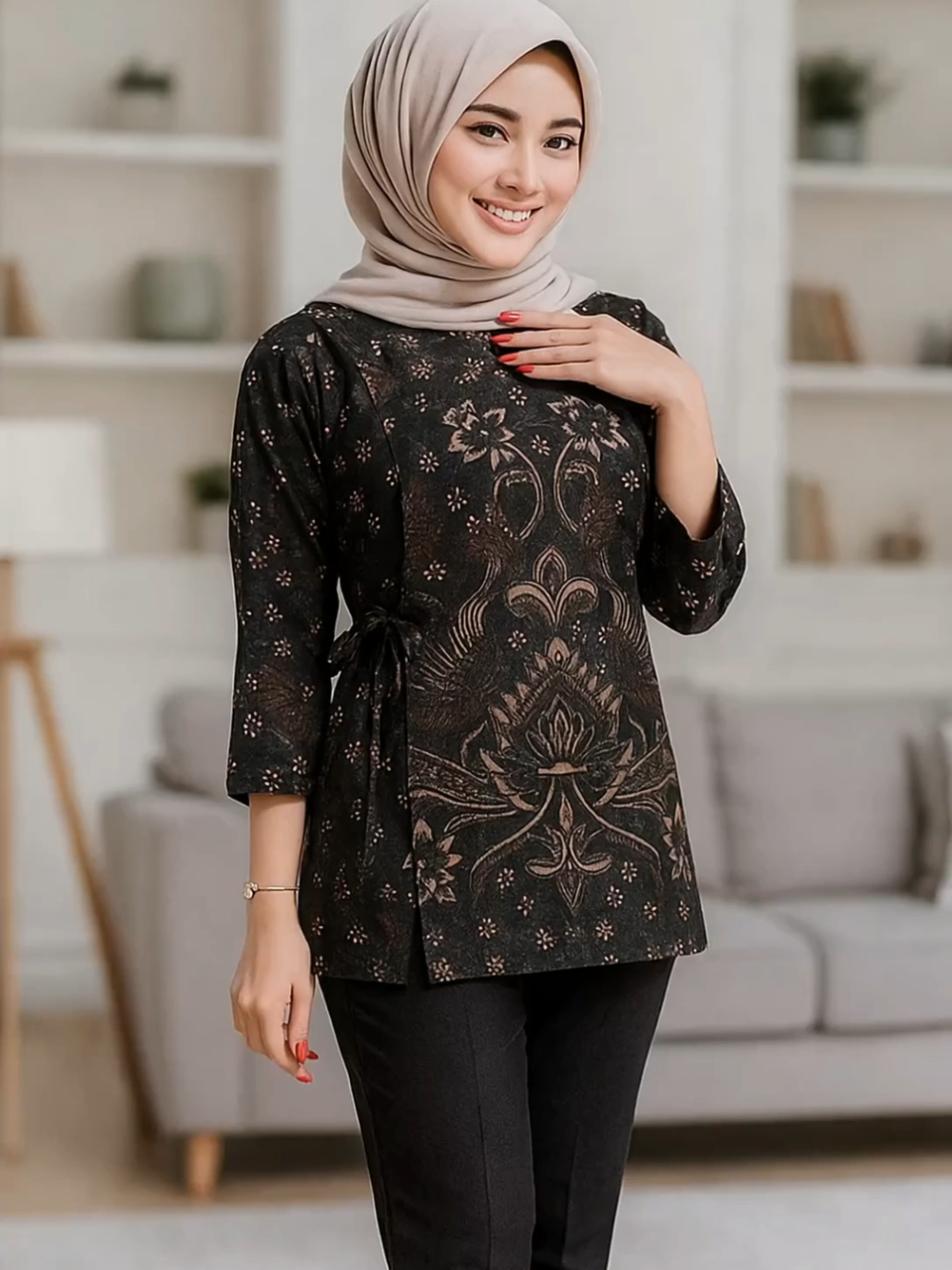 Atasan Batik Wanita Kekinian  #batik #batikwanita #fashionbatik #bajubatik #batikkekinian 