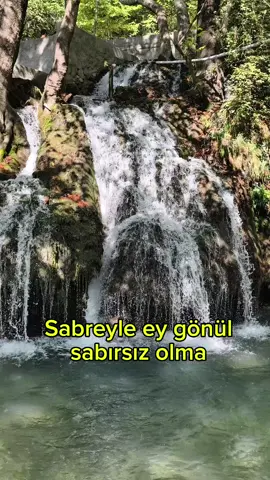 Sabreyle Ey gönül sabırsız olma 🍂  💧 Şelalenin sesi, ruhun en derinlerine dokunur... 🍃 Huzuru arayanlara doğadan bir armağan. ✨ Bazen kelimeler değil, doğa konuşur... #huzur  #şelale  #doğa  #fyppppppppppppppppppppppp  #keşfet 