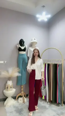 #กางเกงขายาว #กางเกงใส่เที่ยวใส่ทํางานไม่ต้องรีด #กางเกงเอวสูง #กางเกง 