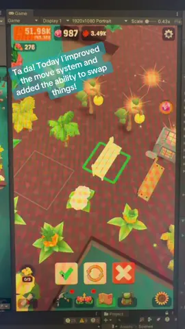 Sometimes small wins are what matter! It took most of the day but and it looks like it should have been easy! But it’s done and now movement and swapping will be nice! Customization here we come #indiedev #cozygames #indiegames #mobilegame 