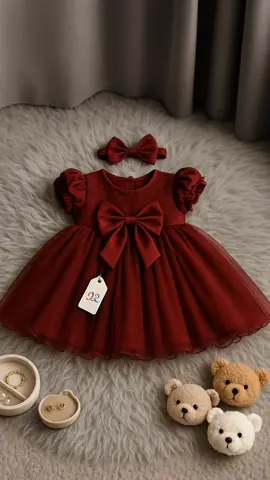 gaun anak bayi permepuan usia 0-12bulan warna merah lucu#anakbayiperempuan #bajuanakperempuan #foryou #fyppp 