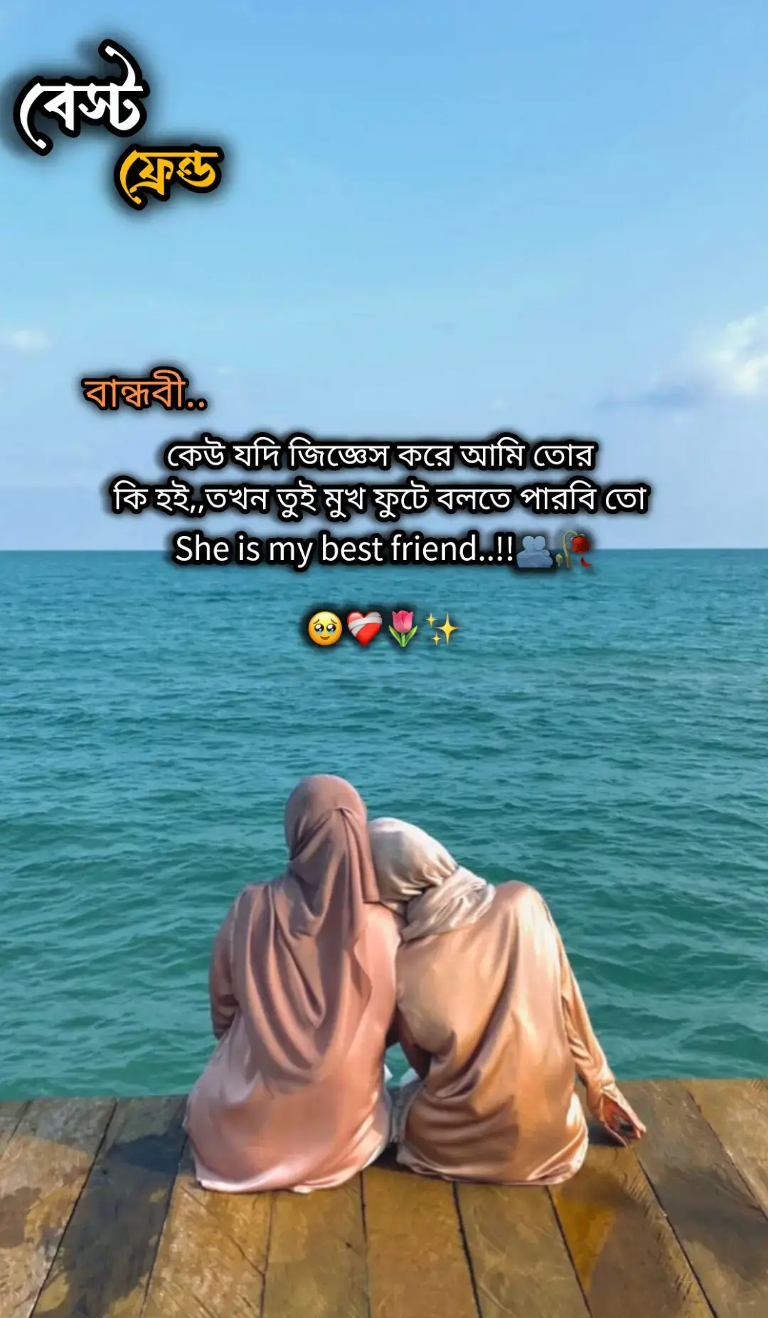 বান্ধবী  কেউ যদি জিজ্ঞেস করে আমি তোর  কি হই,, তখন তুই মুখ ফুটে বলতে পারবি She is my best friend  🥹❤️‍🩹🌷✨#foryou #foryoupage❤️❤️ #fyppppppppppppppppppppppp #fypviraltiktok🖤シ゚☆♡ #support_me 
