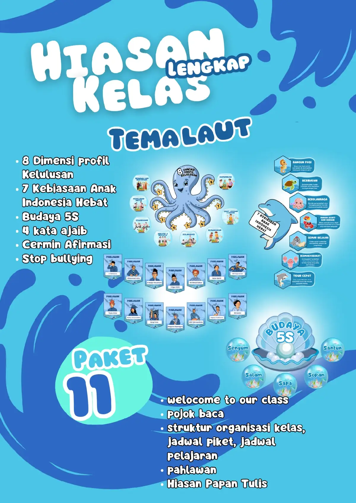 yang mau filenya link ada di bio, bisa langsung cetak🥰 #laut #hiasandinding #hiasankelas #fyppppppppppppppppppppppp 