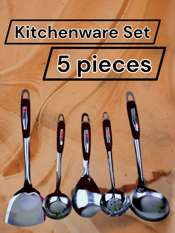 ✨“Luto made easy with this 5pcs Stainless Steel Kitchenware Set! 🍳🍲 #kitchenutensils  #kitchenessentials  #kitchenwareset #tiktokmademebuyit 
