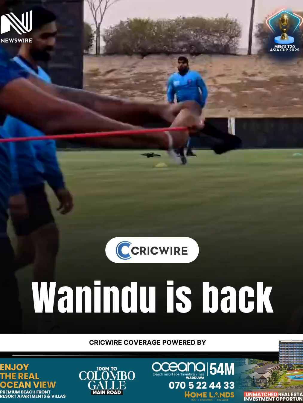Wanindu is back in blue! 🔥 After recovering from injury, the 2022 Asia Cup Player of the Tournament had an intense training session in Abu Dhabi. Sri Lanka will be counting on him to deliver again in this year’s campaign 🏆🇱🇰