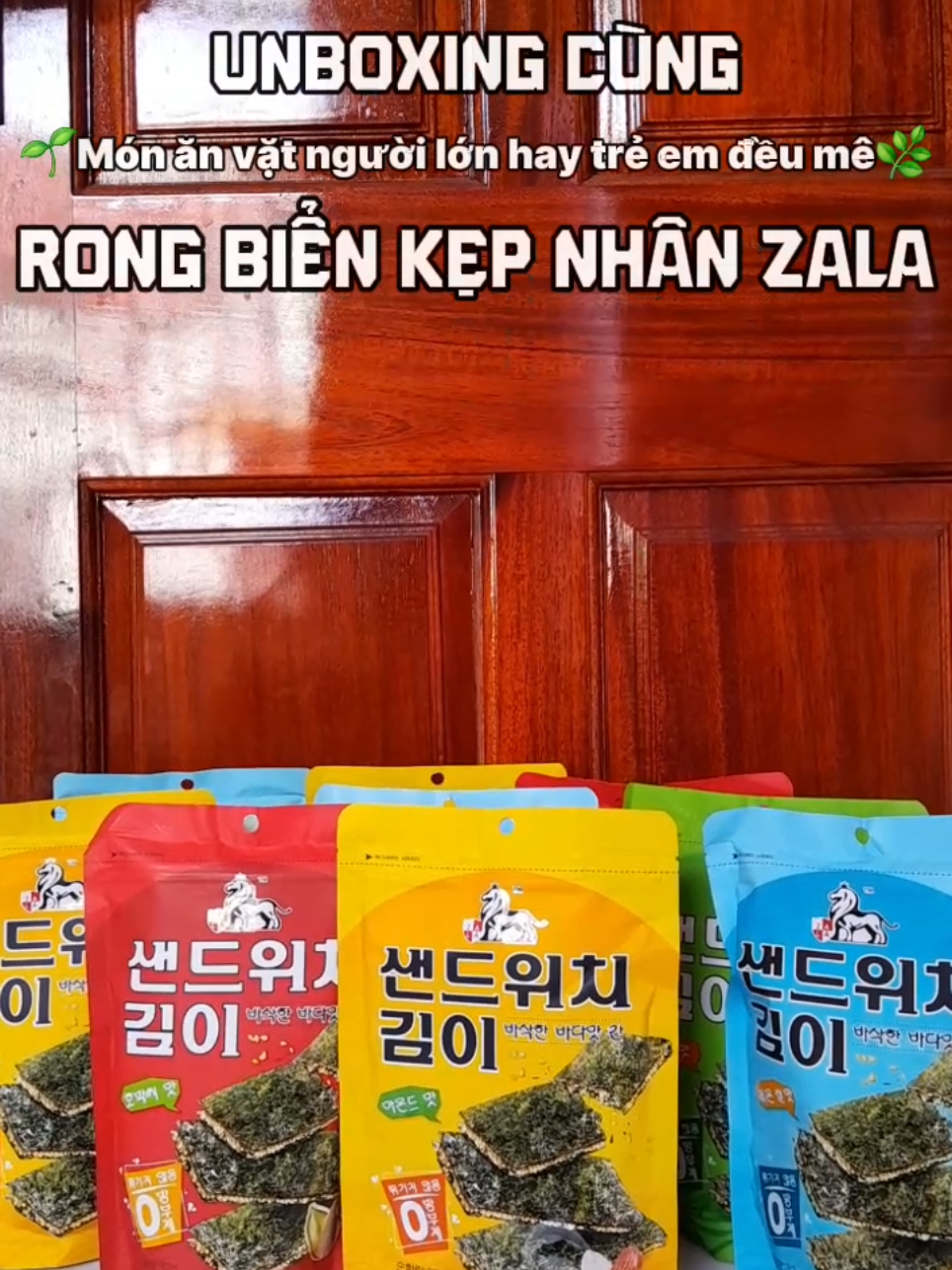 Rong biển kẹp nhân Zala-món ăn người lớn trẻ em đều mê#GANYUAN #KAMYUENS #rongbienganyuan.