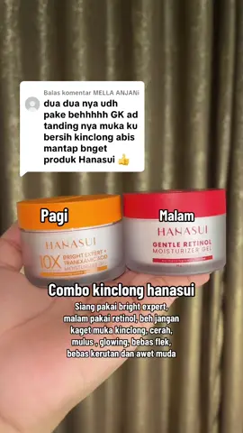 Membalas @MELLA ANJANi mantap testimoninya , rmang bagus banget moisturizer hanasui, solusi yang mau cepet kinclong, cerah , glowing, bebas flek dan awet muda #hanasui #moisturizer #hanasuimoisturizer #pelembabwajah #moisturizerhanasui 