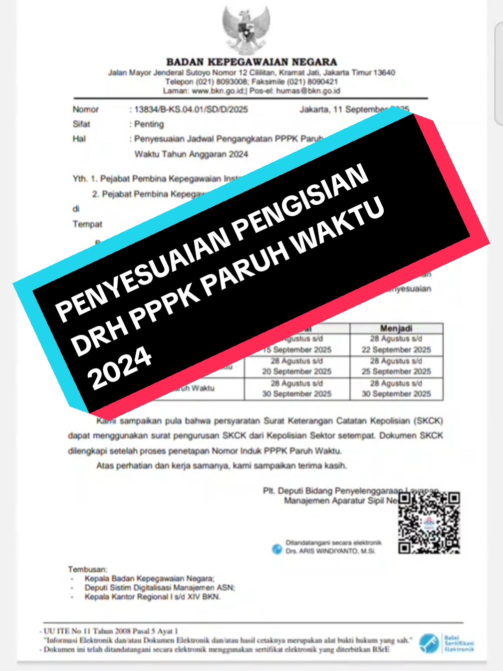 Waktu pengisian DRH PPPK paruh waktu disesuaikan kembali  #asn #pppk #paruhwaktu #pppk2024 