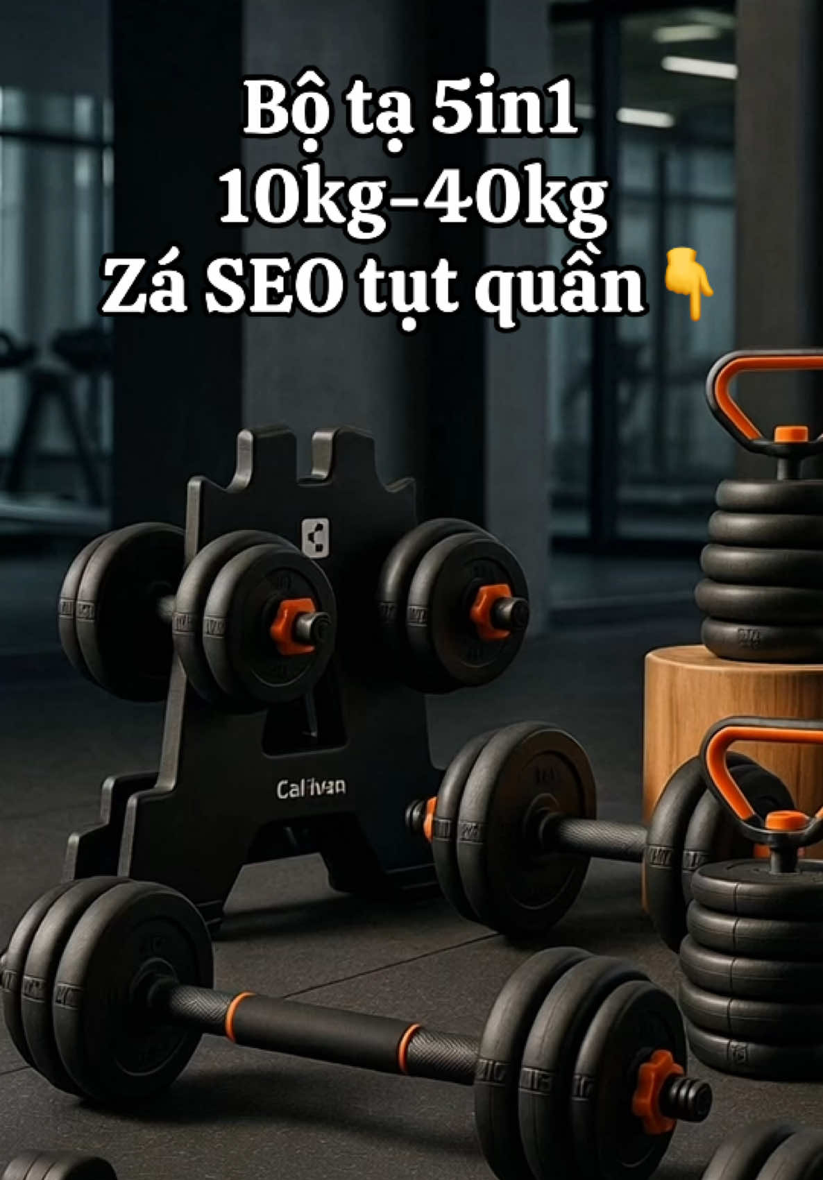 Bộ tạ 5in1 Calliven tập gym tại nhà,lắp ghép 10kg tới 40kg tất cả chức năng trong 1#tapta #tapgym #bota #xuhuong #thinhhanh 