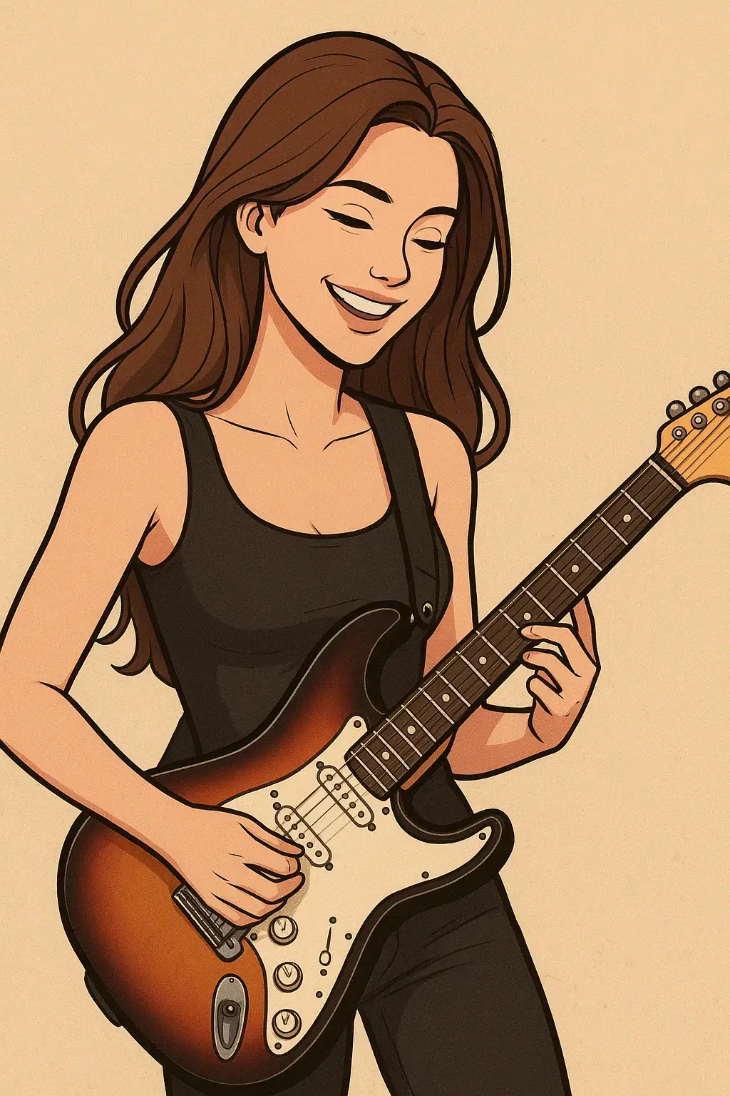 Tahap 1 – Dasar (0–3 bulan) Tujuan: mengenal gitar, membentuk kebiasaan latihan, menguasai chord dasar. Kenali gitar: bagian-bagian gitar (body, neck, fret, senar, pick). Tuning: belajar menyetem gitar (manual & pakai aplikasi tuner). Chord dasar: C, D, G, Em, Am, E, A, Dm. Strumming: pola sederhana (↓ ↑ ↓ ↑). Latihan rutin: 15–30 menit setiap hari. Lagu pemula: gunakan 2–3 chord untuk mengiringi lagu sederhana. Tahap 2 – Pemula Lanjut (3–6 bulan) Tujuan: bermain lebih lancar, melatih kecepatan & ketepatan. Chord lanjutan: F, Bm, Gm (chord barre). Teknik dasar: palm mute, hammer-on, pull-off. Scales dasar: Pentatonic Minor (paling dipakai untuk solo gitar). Fingerstyle awal: melatih jari picking secara bergantian (PIMA). Lagu latihan: coba mainkan intro atau riff sederhana (Smoke on the Water, Seven Nation Army). Tahap 3 – Menengah (6–12 bulan) Tujuan: bisa main berbagai gaya musik dan mulai improvisasi. Chord kompleks: 7th, maj7, sus2, sus4. Scale tambahan: Major Scale & Blues Scale. Teknik intermediate: bending, vibrato, slide, arpeggio. Improvisasi: gunakan Pentatonic Minor untuk jamming. Ear training: latihan menebak chord & nada. Belajar membaca tab & notasi gitar. Tahap 4 – Mahir (1–2 tahun) Tujuan: menguasai solo, improvisasi, dan teknik lanjutan. Teknik lanjutan: sweep picking, tapping, legato, alternate picking cepat. Improvisasi skala: campur Pentatonic, Major, Dorian, Mixolydian. Belajar teori musik: circle of fifths, progresi chord, mode. Latihan tempo: pakai metronome untuk meningkatkan kecepatan. Cover lagu kompleks: coba mainkan solo gitar (contoh: Metallica, Steve Vai, Satriani). Tahap 5 – Expert (2 tahun ke atas) Tujuan: punya style sendiri, bisa perform & rekaman. Improvisasi tingkat lanjut: campur teori jazz, blues, rock, fusion. Teknik ekstrem: hybrid picking, economy picking, artificial harmonics. Kreativitas: bikin riff & solo sendiri. Perform: main di depan orang, ikut band, atau upload konten online. Rekaman: belajar software DAW (Cubase, Logic, Reaper) untuk produksi musik. Style pribadi: temukan ciri khas permainanmu (tone, phrasing, genre). Jadwal Latihan Harian (contoh 1 jam) 10 menit: pemanasan jari & scale. 15 menit: chord progression & strumming. 15 menit: teknik (bending, picking, hammer-on). 10 menit: ear training / teori musik. 10 menit: belajar lagu / improvisasi. Dengan latihan konsisten minimal 1 jam sehari, biasanya dalam 6 bulan sudah bisa main lagu penuh, dalam 1–2 tahun bisa main solo gitar, dan 3–5 tahun bisa jadi expert kalau serius. #guitarist #gitaris #gitarisindonesia #gitarispemula #gitarcover #fyp 