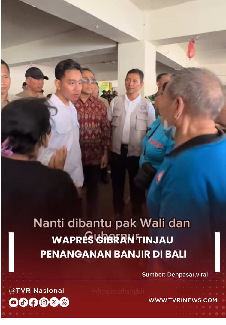 Wakil Presiden RI Gibran Rakabuming Raka menekankan pentingnya memprioritaskan penanganan bagi kelompok rentan dalam bencana banjir yang melanda Denpasar, Bali. “Warga lanjut usia, bayi, anak-anak, ibu hamil, ibu menyusui, dan penyandang disabilitas harus diprioritaskan,” kata Gibran dalam keterangan tertulis, Jumat, 12 September 2025. Selain itu, ia juga meminta agar korban banjir yang mengalami sakit, termasuk penyakit kulit akibat air kotor, segera mendapatkan penanganan medis. Wapres berharap anak-anak tetap bisa melanjutkan kegiatan belajar mengajar meski terdampak banjir. Gibran menegaskan, pemerintah akan segera memperbaiki fasilitas umum yang rusak, seperti sekolah, tempat ibadah, pura, hingga jembatan. Menurutnya, pemerintah pusat dan daerah kini tengah melakukan asesmen untuk memulihkan rumah dan usaha warga yang terdampak. “Sesuai arahan Presiden, tindakan cepat harus dilakukan dan bantuan dari BNPB dipastikan tepat sasaran,”jelasnya. Perbekel Kesiman Kertalangu, I Made Suena, mencatat sebanyak 70 kepala keluarga (124 jiwa) terdampak banjir di Tohpati, Denpasar Timur. Dari jumlah tersebut, 20 KK atau 28 jiwa masih bertahan di posko pengungsian Balai Banjar Tohpati. Sementara itu, data Badan Penanggulangan Bencana Daerah (BPBD) Bali menunjukkan banjir besar dan longsor melanda 123 titik di tujuh kabupaten/kota, meliputi Denpasar, Badung, Gianyar, Tabanan, Klungkung, Karangasem, dan Jembrana. Badan Nasional Penanggulangan Bencana (BNPB) melaporkan, hingga Kamis, 11 September 2025 pukul 17.00 WITA, sebanyak 16 orang meninggal dunia dan satu orang masih hilang. Rinciannya, 10 korban di Denpasar, tiga di Gianyar, dua di Jembrana, dan satu di Badung. #TVRI #TVRINasional #MediaPemersatuBangsa 