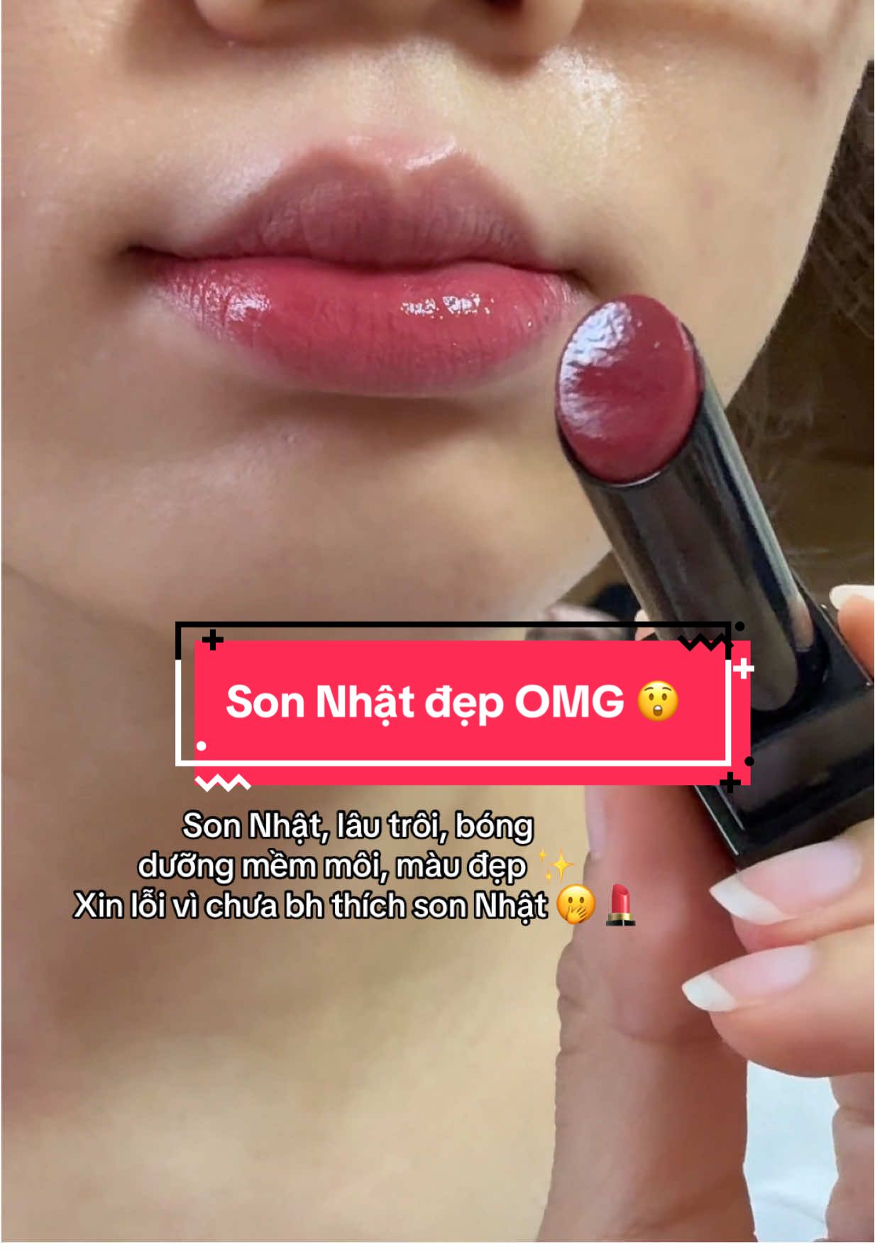 Hơn nửa thập kỉ ở Nhật mới tìm thấy hãng son ưng ý 🫣💄 Tín đồ mp Nhật biết son gì hônggg ✨#sonnhat #xinh #kate 