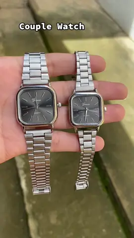 Watch for men and women. #watch #metalwatch #squarewatch #fashion #couplewatch #silver #gold #quartz #fyp 