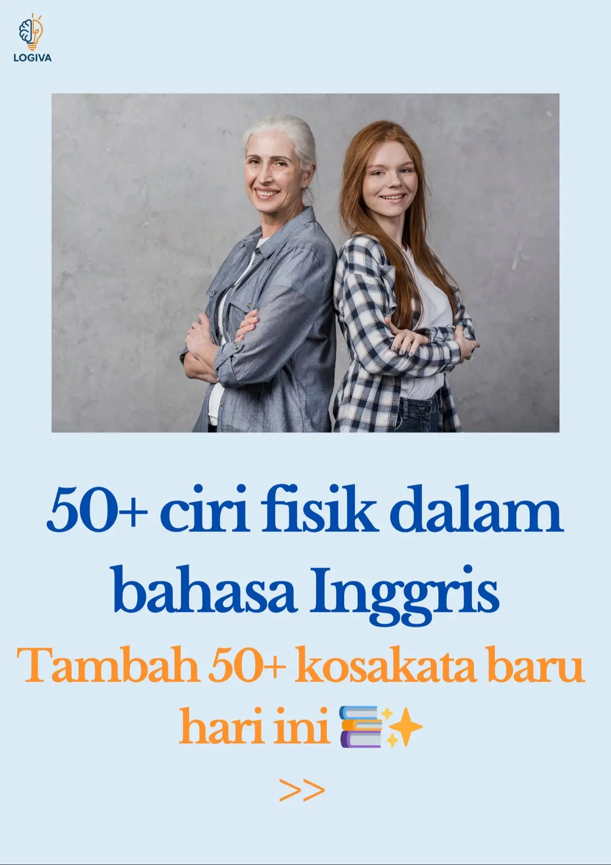 Pernah bingung gimana cara jelasin ciri fisik seseorang dalam bahasa Inggris? 🤔 Nah, di sini aku udah rangkum 50 physical traits mulai dari bentuk tubuh, wajah, sampai penampilan yang sering kita temui sehari-hari. Dengan kosakata ini, kamu bisa lebih gampang describe people in English tanpa kehabisan kata 😎✨ Jangan lupa follow & share ya Logivers, biar makin banyak yang upgrade English bareng kita 🙌💙 #fyp #learnenglish #belajarbahasainggris #bahasainggris 