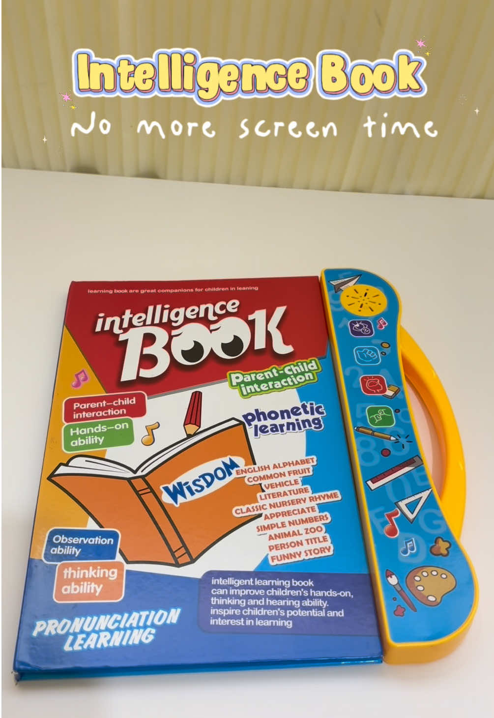 Learning made fun para kay baby—sing, play, and study all in one interactive E-Book! #intelligencebook #educational #educationaltoys #phonetics #learningisfun 