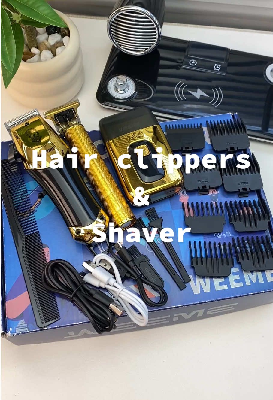 Hair clippers and shaver#tiktok #hairtrimmer #trimmer #hairclip #shaver#gift #giftforhim #blackfriday #tiktokmademebuyit #foryoupage❤️❤️ #fyp 