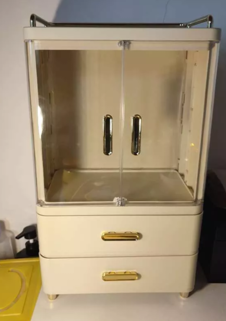 YUUMI Gaya Krim Rak Kosmetik Rak Skincare Kotak Make Up Drawer Organizer Magnetik Etalase Akrilik Transparan Big Size