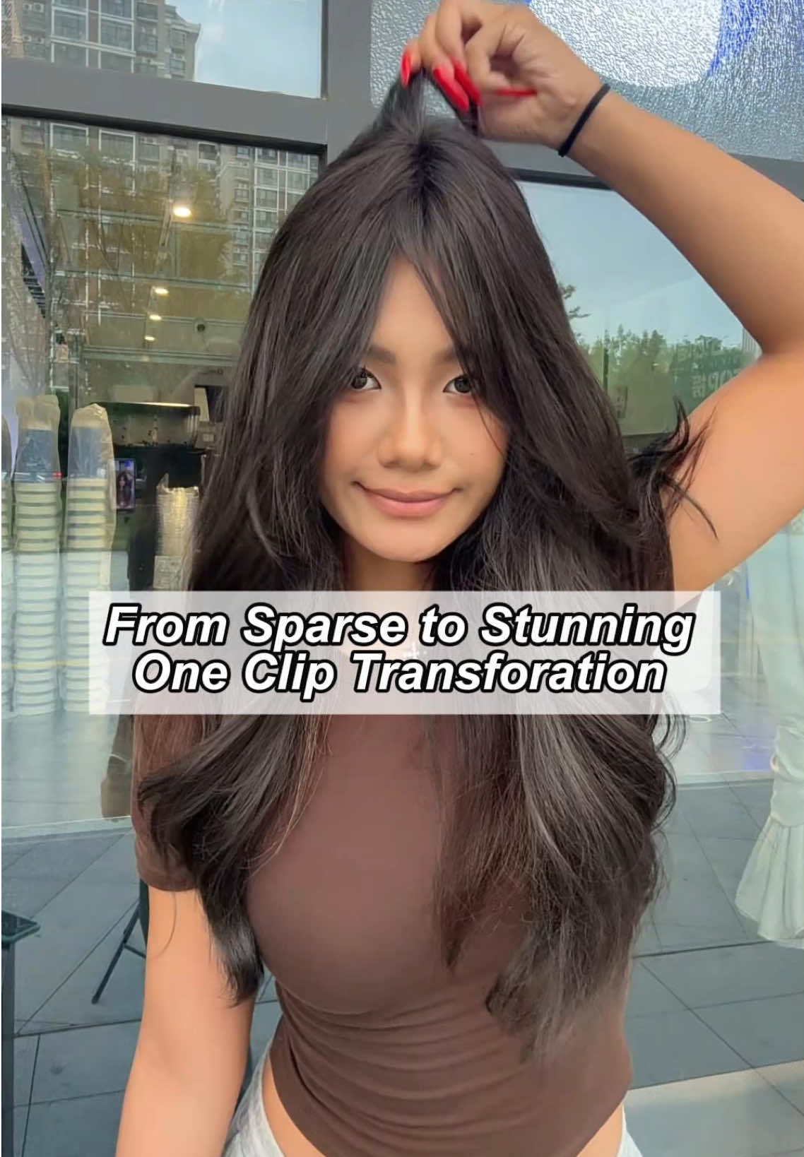 From Sparse to Stunning One Clip Transforation#onlycutehair #tiktokmademebuyit #trending #tiktokshopfinds #hairloss 