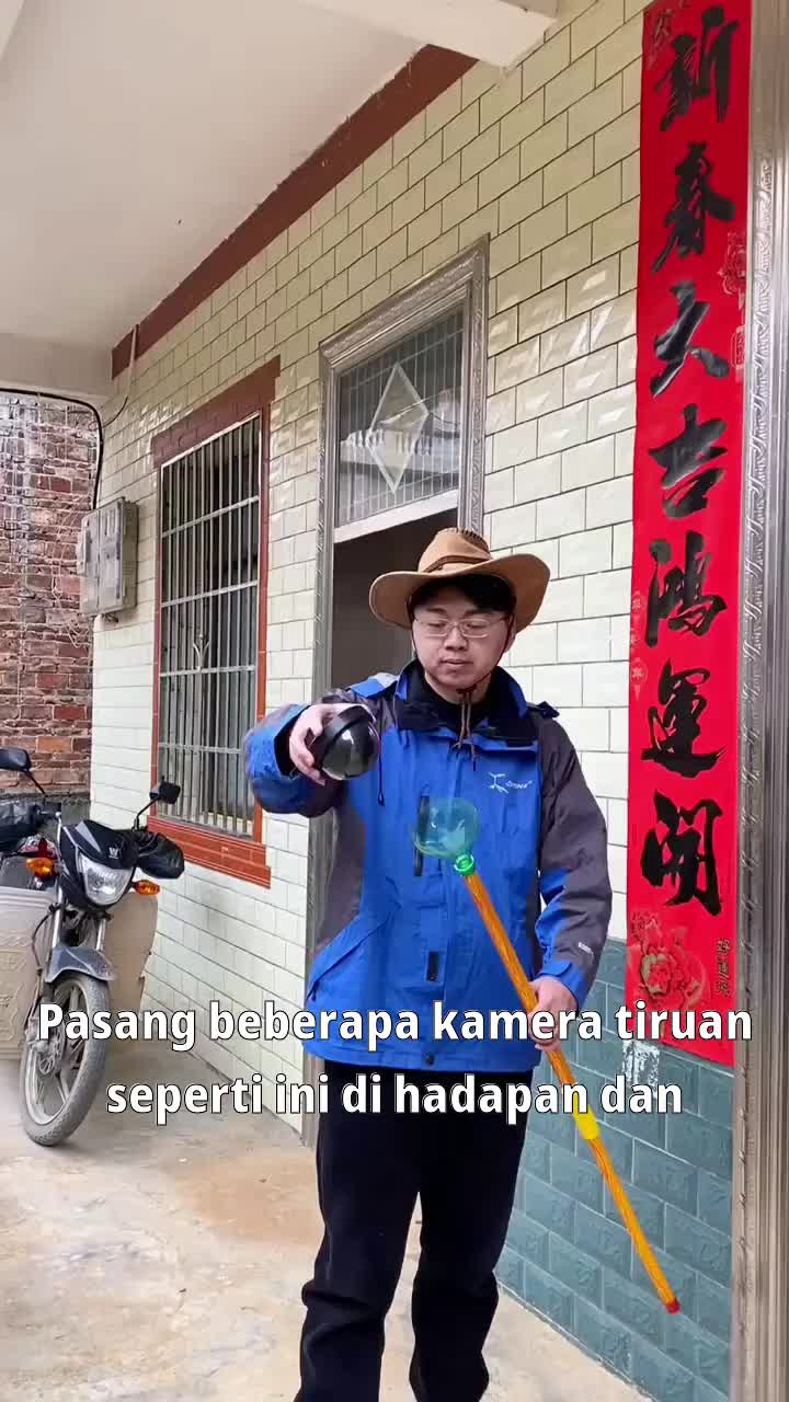 Kamera Simulasi LED, Saiz Besar, dengan Monitor Simulasi, Sesuai untuk Menipu, Kamera Palsu, Monitor Palsu, dan Tipu 