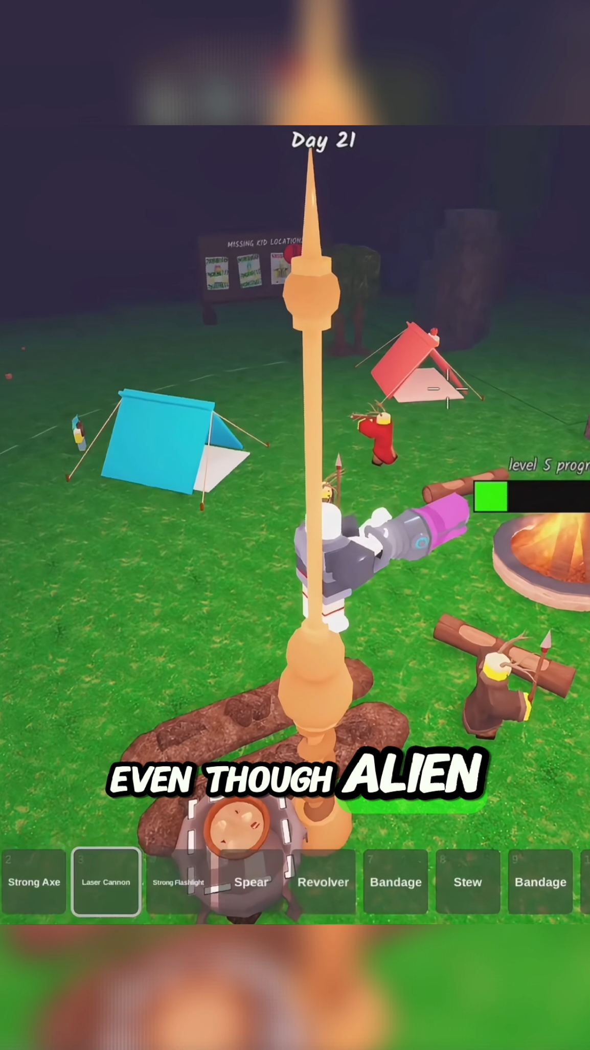 This Trick Unlocks Laser Cannon in 99 Nights #roblox #99nightsintheforest #99nightsintheforestroblox 