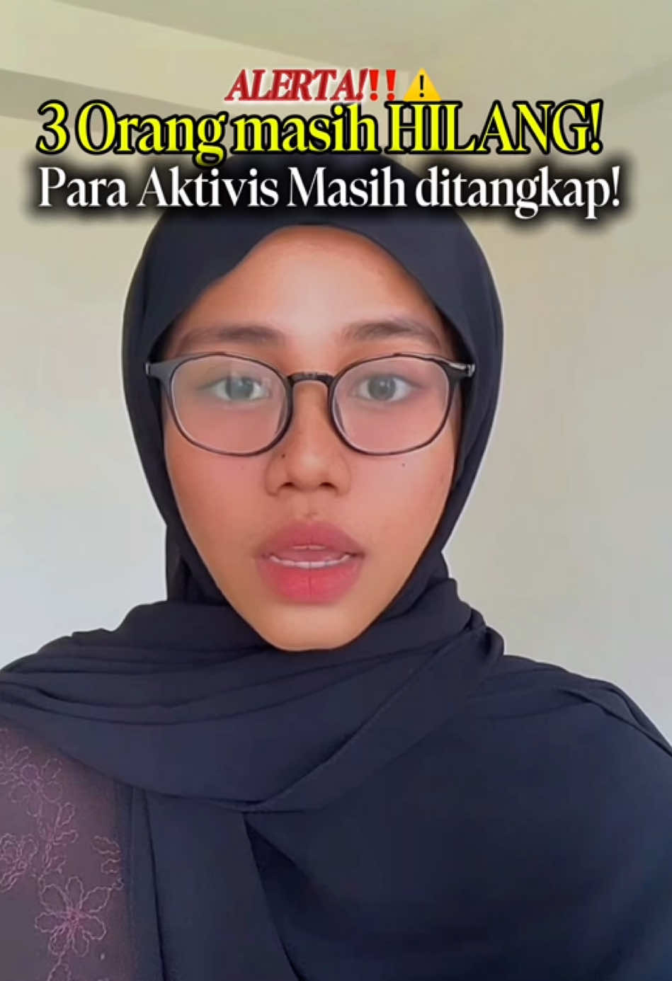 ALERTA !!!! 3 Orang Masih Hilang, dan Para Aktivis HAM serta WNI yang menggunakan hak konstitusional bersuaranya masih ditangkap dan belum dibebaskan! Inikah Demokrasi?  #prabowosubianto #polisiindonesia #demodpr #delpedromarhaen #aktivisham 