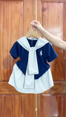 Sét áo kem chân váy xếp ly tang khăn cho bé#🎀Thoiu🎀 #xuhuongtiktok #thoitrangtreem 