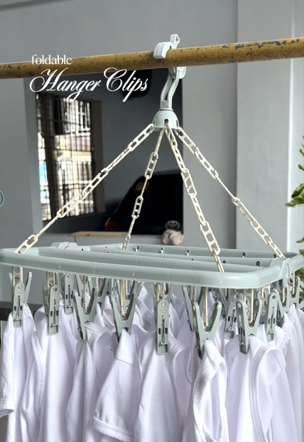 Foldable Hanger Clips for Baby Clothes — 32 clips per hanger; sobrang sulit sa BUY 1 TAKE 1!!  #foldablehanger #hangerclips #babyclips #fyp 