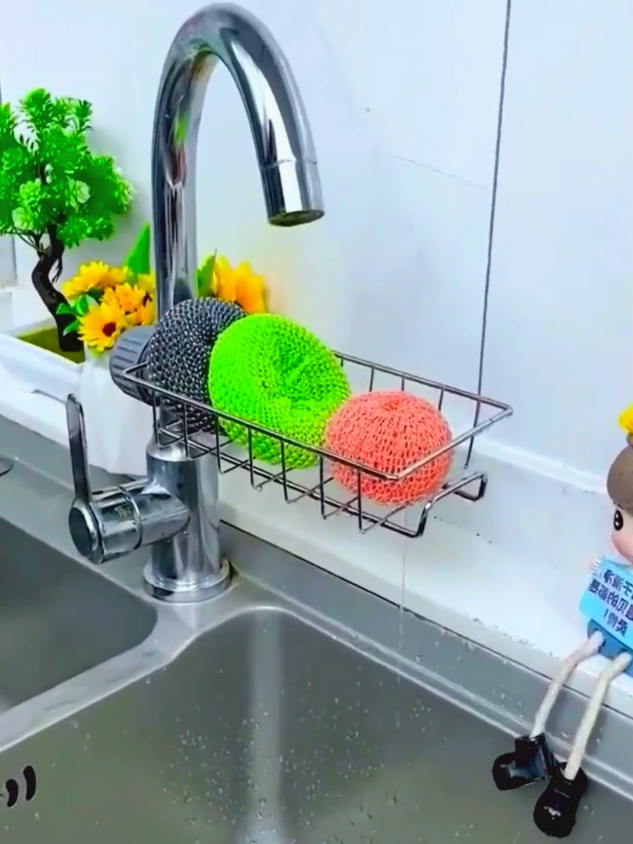 GXY Stainless Steel Sink Faucet Hanging Storage Rack Holder Sponge Bathroom Kitchen Shelf Drain Towel ts Hollow Organiser