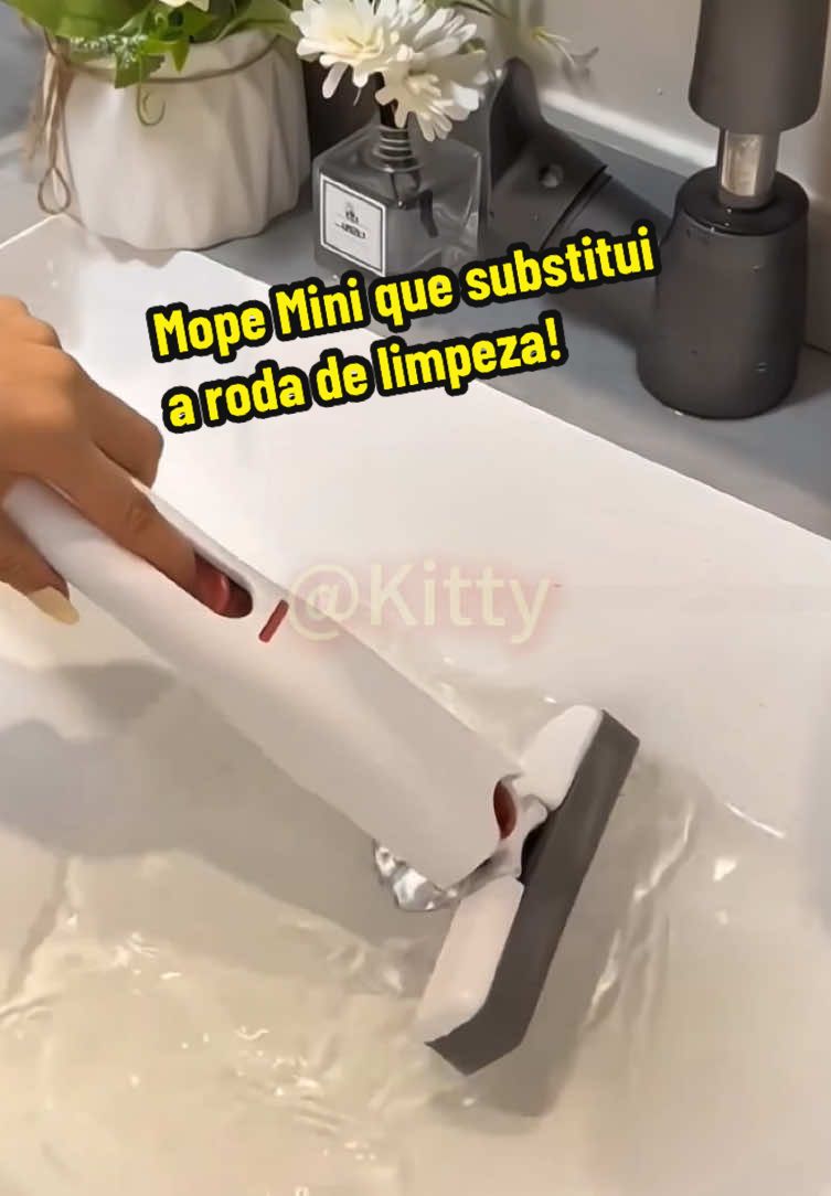 Auto-Squeeze + Absorvente! Mini Esfregão Mop Retratil.Agora com desconto!👍👍  #Limpar #Mope #Mini #tiktok99superofertas #tiktokshop 