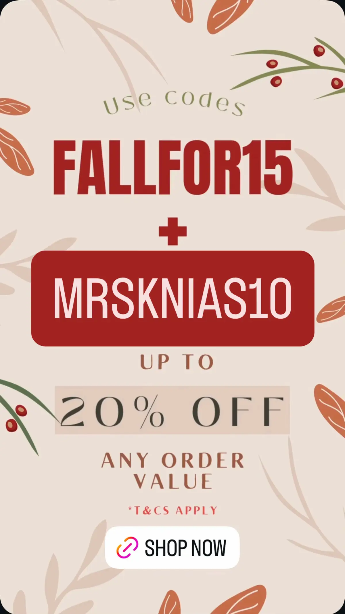 FALLFOR15 + MRSKNIAS10 up to 20% off on @YesStyle ✨ Any order value 🔥 Code valid Intel 15.09.2025 LinkedIn comment ⬇️ #yesstylecode #yesstylediscount #yesstylediscountcode #yesstylepromo #yesstyle 