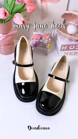 Cantik, elegan dan timeless! Sepatu Mary Jane dg kombinasi warna hitam-putih bikin tampilan makin classy tapi tetap nyaman dipakai seharian ✨ Cocok untuk OOTD casual sampai formal 💗 @Paris Zoey Shoes Shop  #maryjaneheels #pariszoeyshoes #sandalwanita #sepatuwanita #ootdfashion #outfitoftheday 