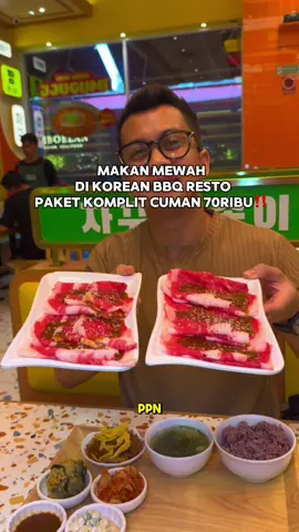 makan mewah ala film drakor😍 set bbq paling komplit cuman 70ribuan tanpa ppn👌🏻 #fyp #koreanfood #bbq #koreanbbq #koreanrestaurant #chadolgujeolpan #promoseruweekend 