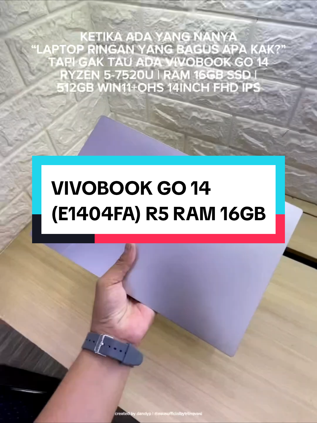 Masa gak tau sih ada Vivobook Go 14 (E1404F) yang bobotnya cuma 1,38Kg! Kunjungi Asus Store by Tri Inovasi Mal Ambassador Lt. 3 No. 39 #asus #vivobook #go #14 #ryzen 