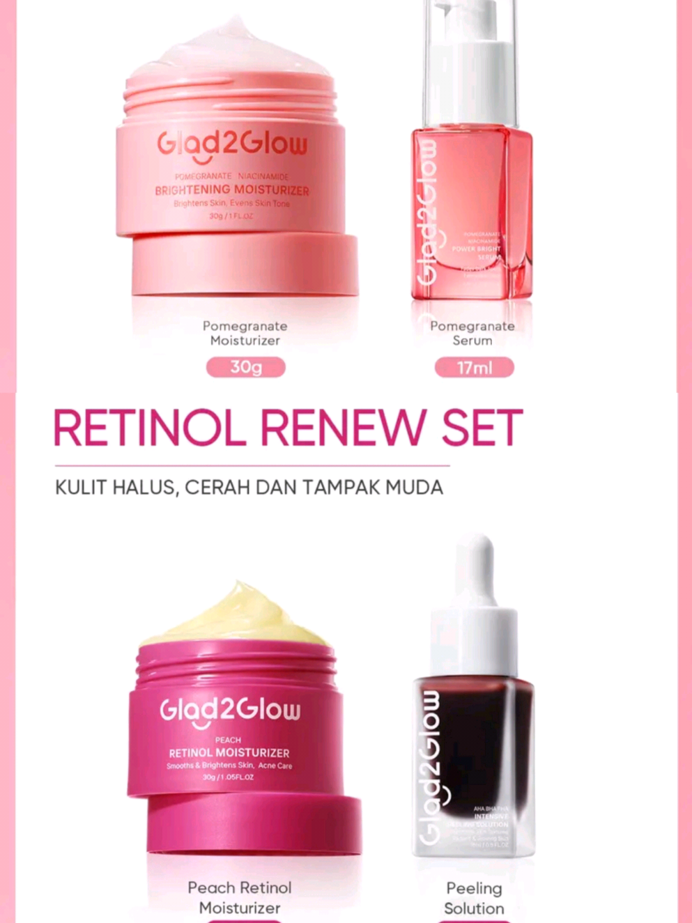 Glad2Glow pemakaian siang & malam.. sudah ready di keranjang kuning ya.. #glad2glow #glad2glowpromo #glad2glowmoisturizer #glad2glowserum #belidisini 