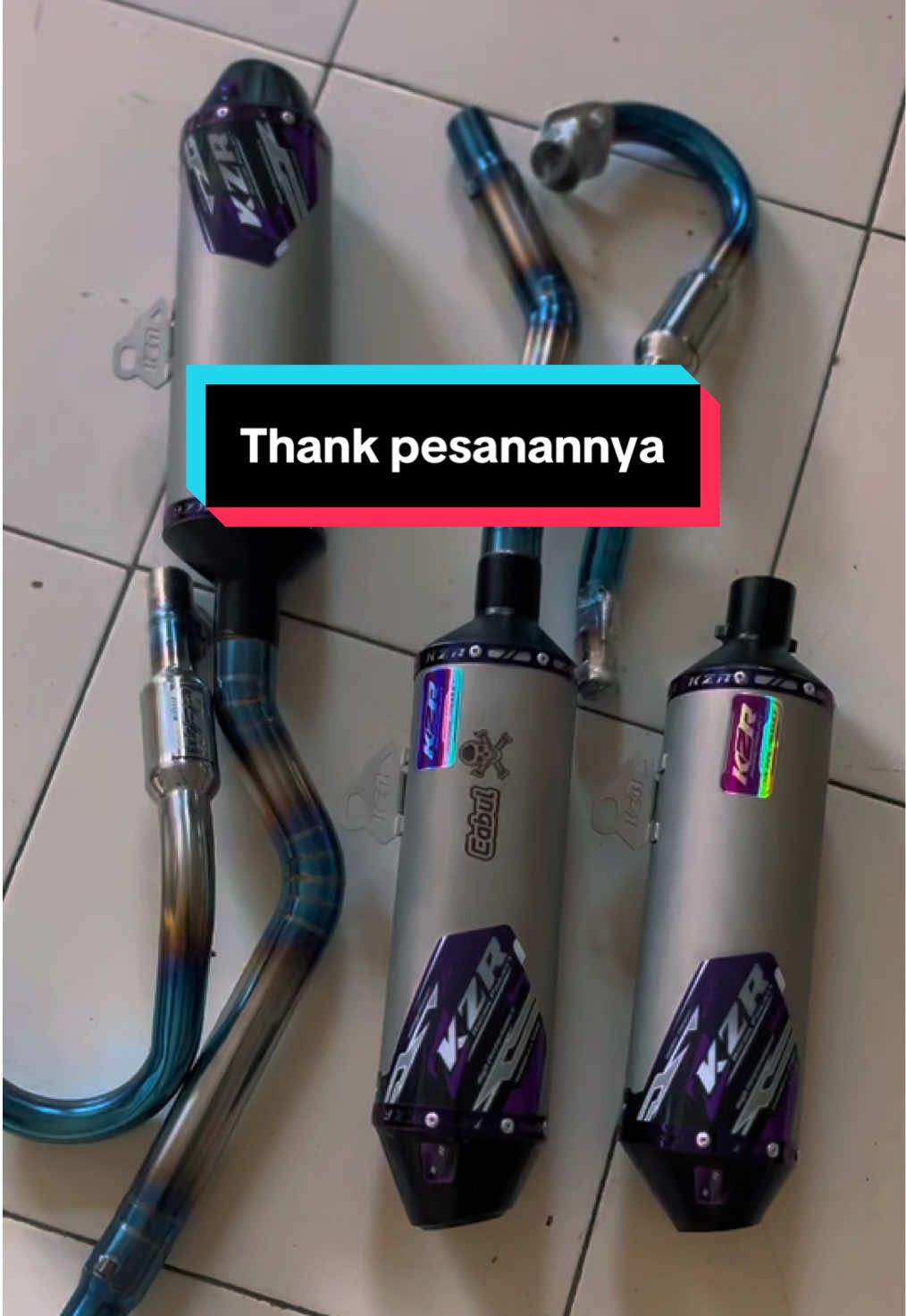 Terimakasih pesanannya kak… ditunggu kedatangannya #promoguncang99 #gajiansale #knalpotracing #knalpotkzr #supermoto 