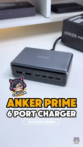 Anker Prime 200w Desktop Charging Station ที่ชาร์จ 6 พอร์ต รองรับกำลังไฟรวมสูงสุด 200w ##anker #a#ankercharger##ankerprime ##desktopcharger ##ป้ายยาgadget