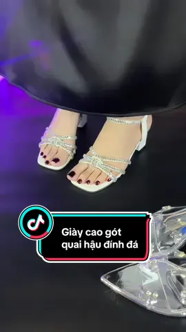 Trả lời @Kim Oank 🍀🌱🌳 Giày cao gót quai đính đá #caogot #giaydep #caogotdep #giaycaogot #giaydepnu 