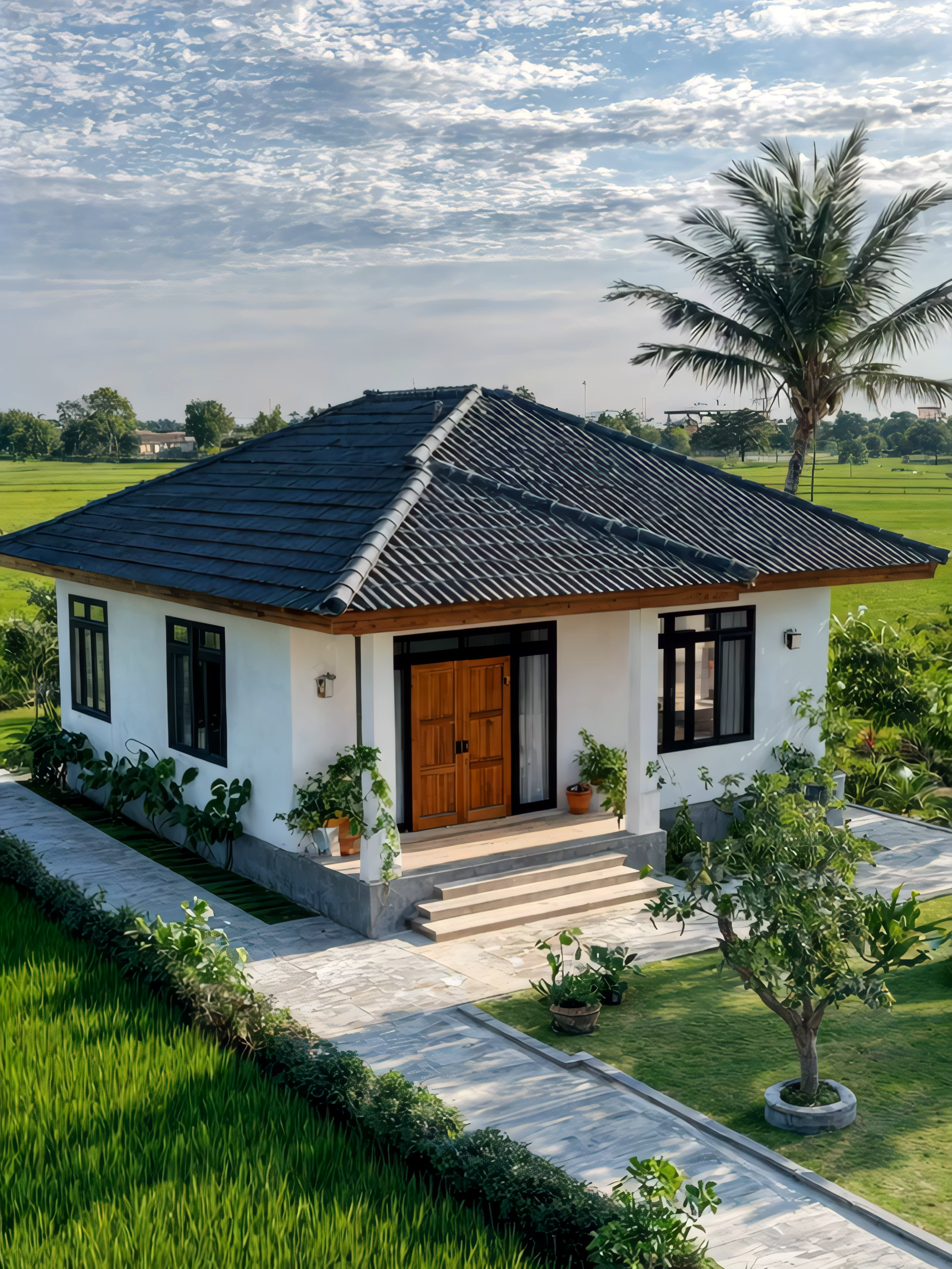 Mẫu nhà vườn nhỏ xinh, bình yên giữa làng quê #nhadeptugia #thietkenhadep #nhamainhat #nhacap4 #nhasanvuon #nhadep