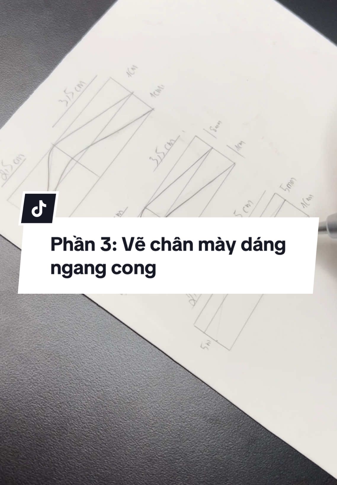 Phần 3: Vẽ chân mày dáng ngang cong #vedangchanmay #lamdep #phunxamthammy #hocphunxam #xuhuong #tiktok 