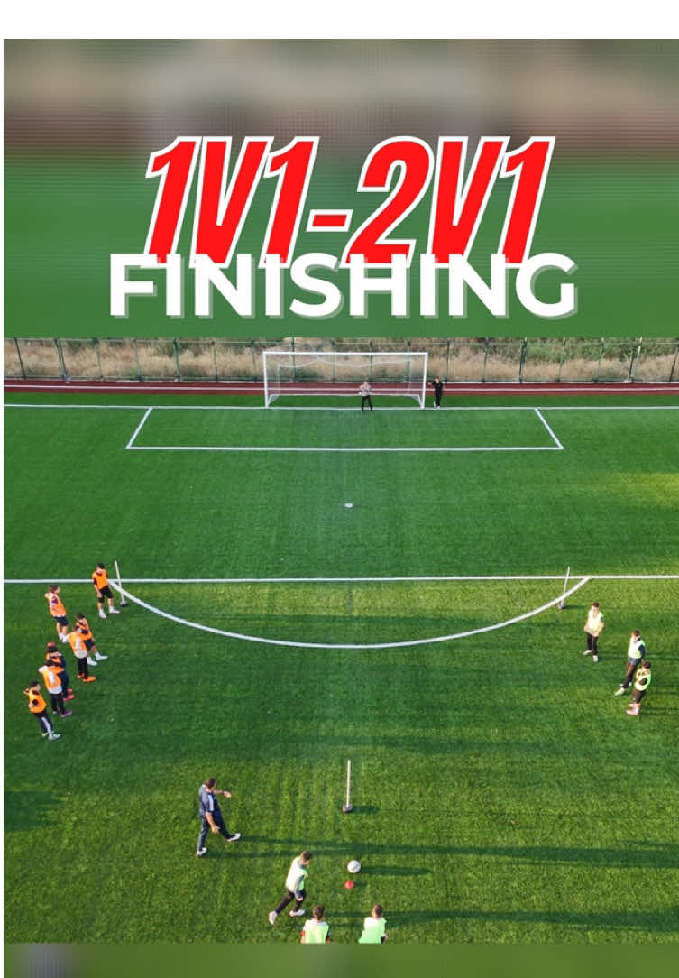 1v1 & 2v1 Finishing Drills  #footballtiktok #soccertiktok #Training #finishing 