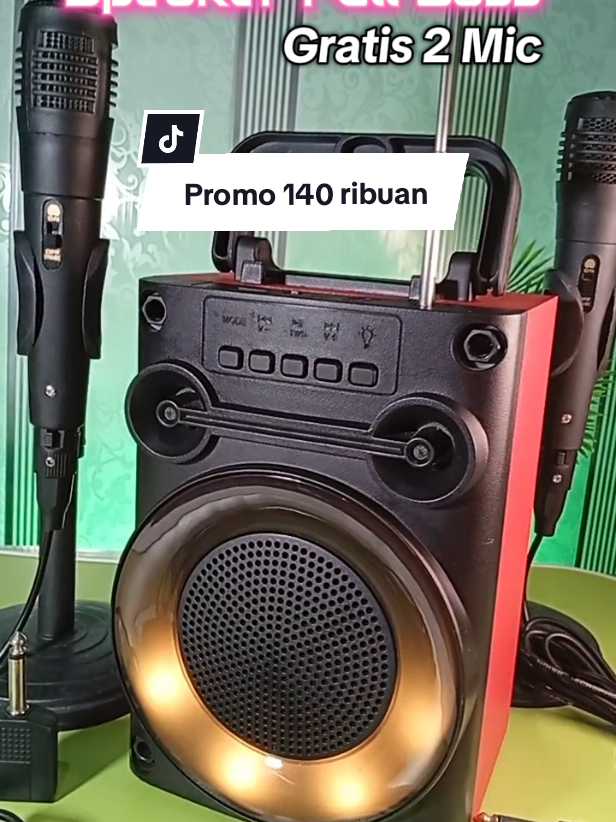 PROMO...!!!!  speaker bluetooth full bass 4 inchi body kayu Gratis 2 mic #speakerbass #speakerbluetooth #elektronik #elektronik 