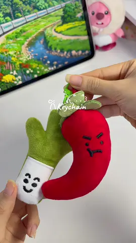 gừng, tỏi, ớt có đủ #mockhoa #keychain #keyring #raucuqua #viral 