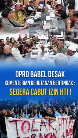 Suara lantang perwakilan rakyat Kepulauan Bangka Belitung kembali bergema di ibu kota. Pimpinan dan Anggota DPRD Provinsi Kepulauan Bangka Belitung bersama jajaran pemerintah kabupaten serta DPRD Bangka Barat dan Bangka Selatan menyambangi Kementerian Kehutanan Republik Indonesia. Mereka datang bukan untuk basa-basi, tetapi untuk membawa satu tuntutan yang jelas: cabut izin HTI PT Bangun Rimba Sejahtera dan PT Hutan Lestari Raya!  #DPRDBabel #TolakHTI #BangkaBelitung #WakilRakyat #AspirasiMasyarakat